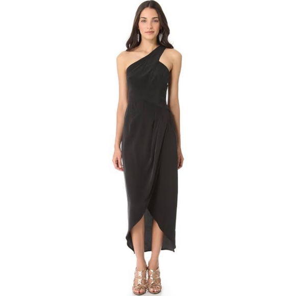 ZIMMERMANN One Shoulder Drape Maxi Dress in Onyx *NWT Size 16* - Picture 2 of 9